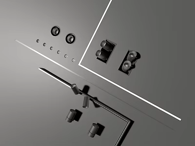 Modern spotlighting combination 3d model