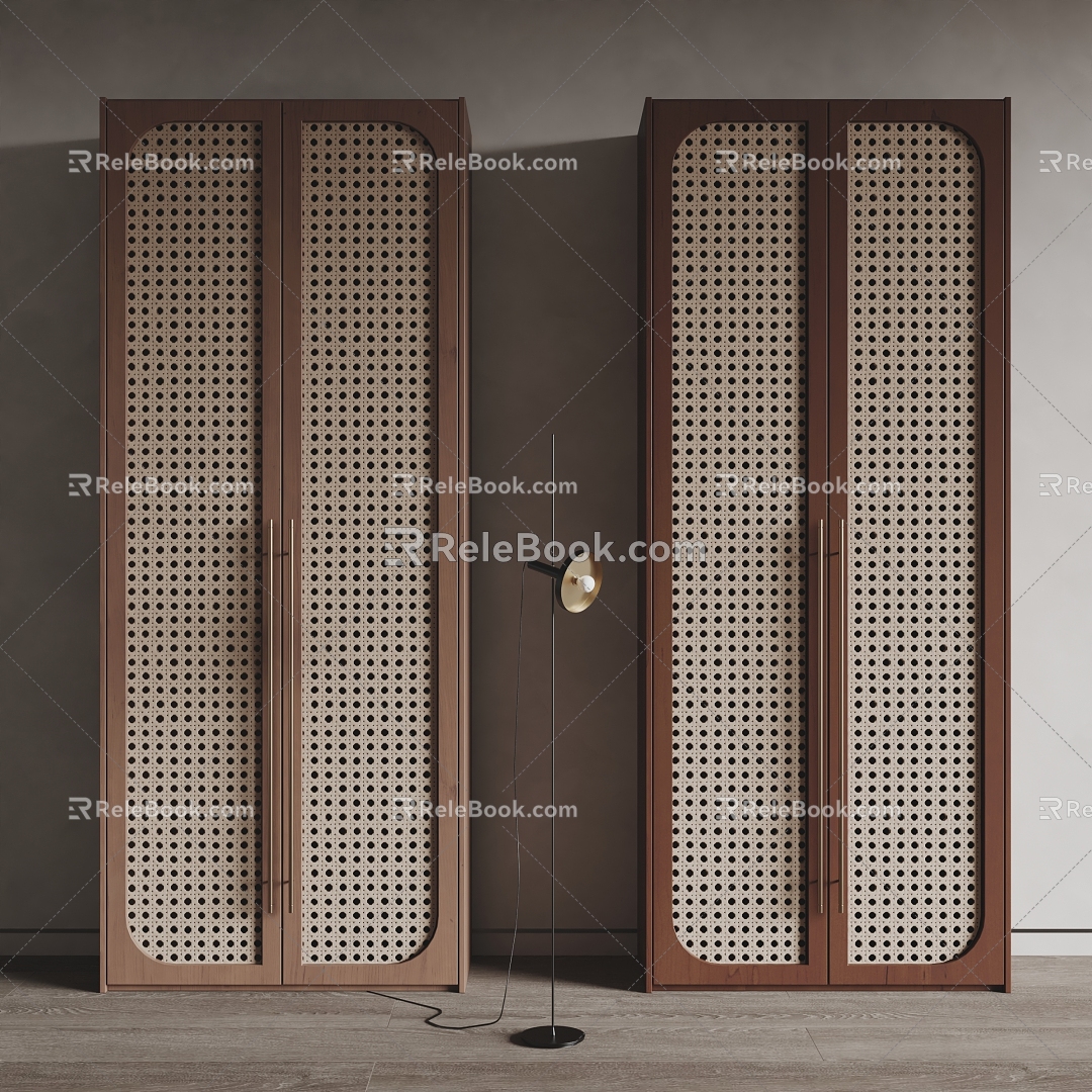 Flos Silent Wind Wardrobe Solid Wood Wardrobe 3d model