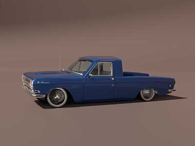 Russian Pickup Volga Car 3d model