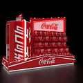 Coca-Cola Retail Commercial Display Equipment With Illuminated Sign And Multiple Shelves