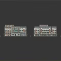 Urban Architectural Building Model With Street Layout And Multiple Structures