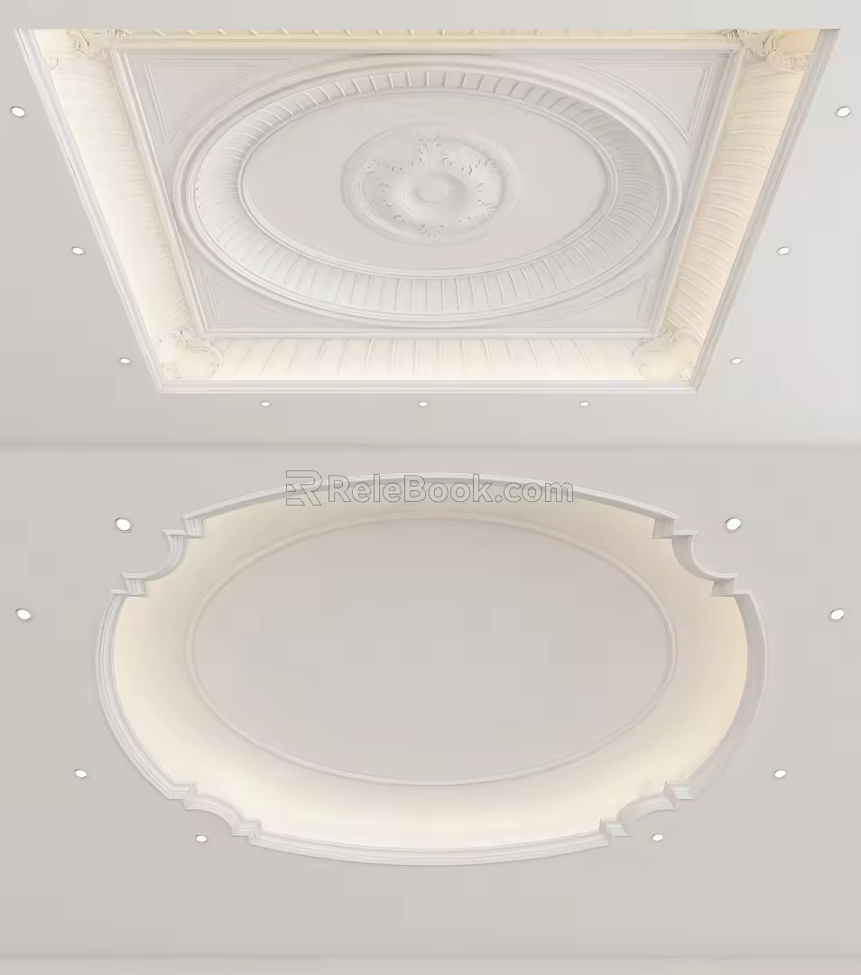 European-style ceiling 3d model
