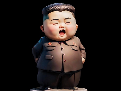 Ornaments ornaments hand-made doll cartoon character game character Kim Jong-un 3d model