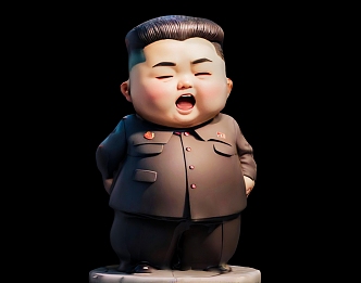 Ornaments ornaments hand-made doll cartoon character game character Kim Jong-un 3d model