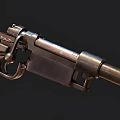 Classic Metal Rifle With Wooden Grip Barrel Magazine And Detailed Design