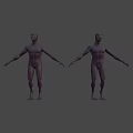 Game Movie Character Lizard Humanoid 3D Model With Gray Skin Yellow Eyes And Standing Pose