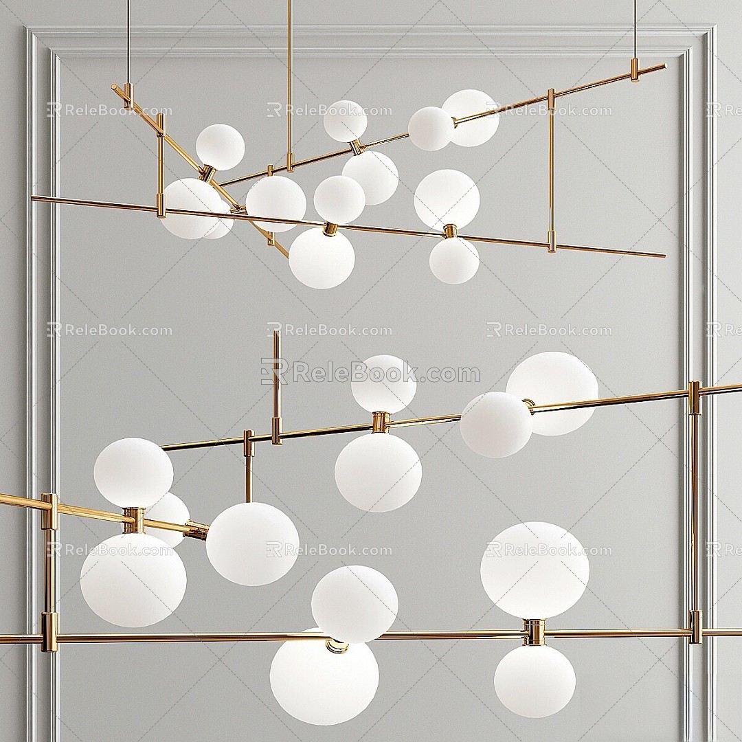 chandelier track geometric linear hanging lamp model