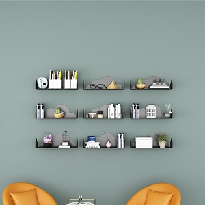 Modern Wall Storage Rack Storage Rack Wall Decorations 3d model