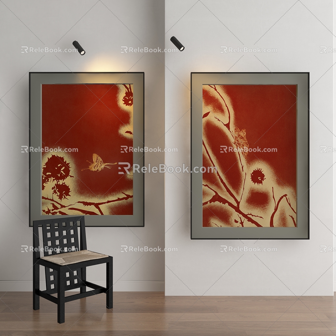 Abstract Hanging Paintings model