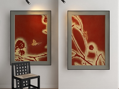 Abstract Hanging Paintings model