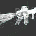 High Quality Black Tactical Rifle With Scope And Magazine Design