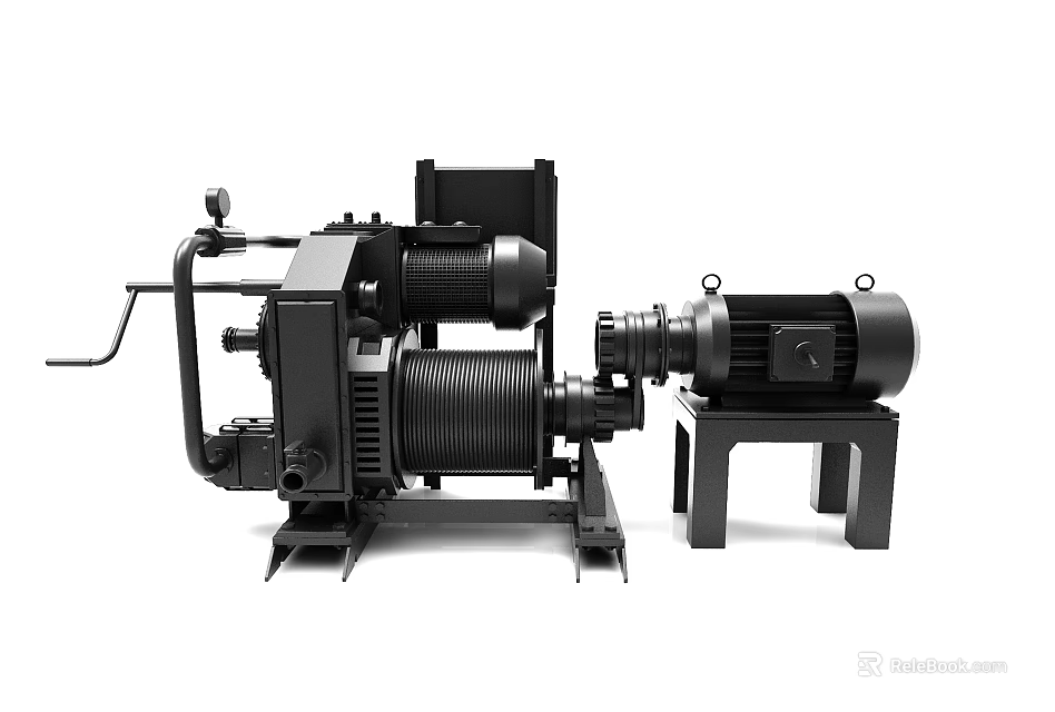 Industrial Equipment Electric Motor Driven Mechanical Device With Stable Base Structure 3d model 