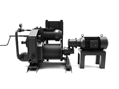 Industrial Equipment Electric Motor Driven Mechanical Device With Stable Base Structure 3d model