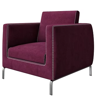 Single Sofa Fabric Single Sofa 3d model