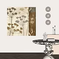 Wind abstract decorative painting table ornaments 3d model