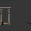 Scenic Construction Components With Leg Supported Platform Long Rail Structure And Oval Shaped Paving Blocks
