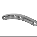 White Curved Metal Bone Plate With Multiple Holes For Medical Use
