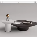 Modern coffee table coffee table combination 3d model
