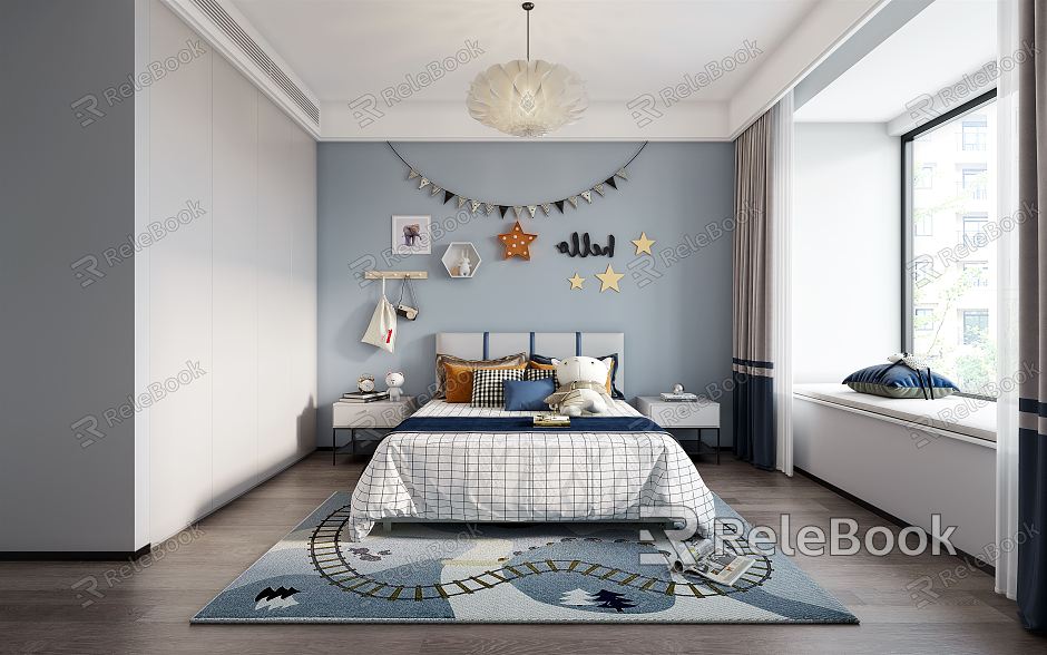 Modern Children's Room Home Bedroom model