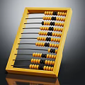 modern abacus wooden abacus chinese abacus 3d model