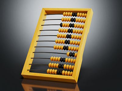 modern abacus wooden abacus chinese abacus 3d model