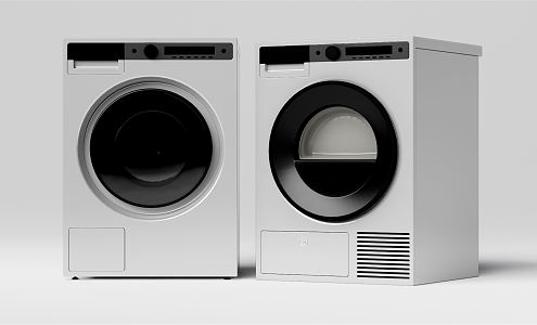 Modern washer dryer 3d model