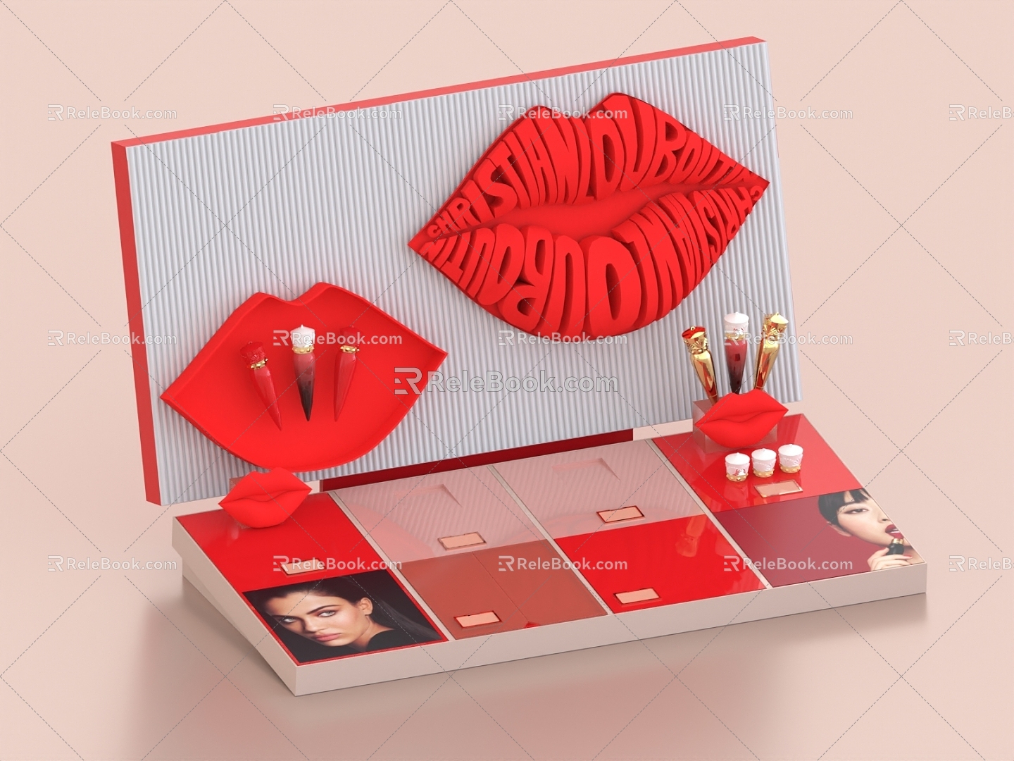 Cosmetics Beauty Perfume Lipstick Valentine's Day Beauty Chen Goddess Festival Dressing Box Cosmetic Box model