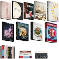 Various Cookbooks With Recipes For Different Cuisines And Popular Dishes
