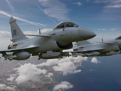 Modern fighter jet fighter 3d model