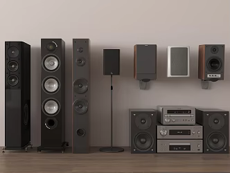 Modern wall-mounted sound floor sound stage sound equipment 3d model