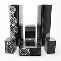 Premium Home Theater Surround Sound Speaker System With Floor Standing Towers Subwoofer And Bookshelf Speakers