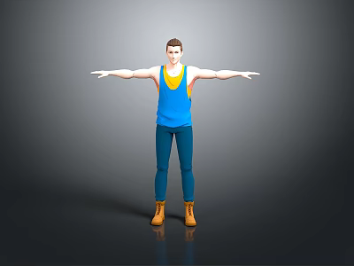 Cartoon Characters Male Illustration Poses Young Dressed Images Modern Characters Modern Men Modern Men Men Handsome Men Young Men 3d model