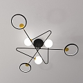 Chandelier Living Room Ceiling Bedroom Chandelier Light Ball Lamp Spherical Lamp Lamps 3d model