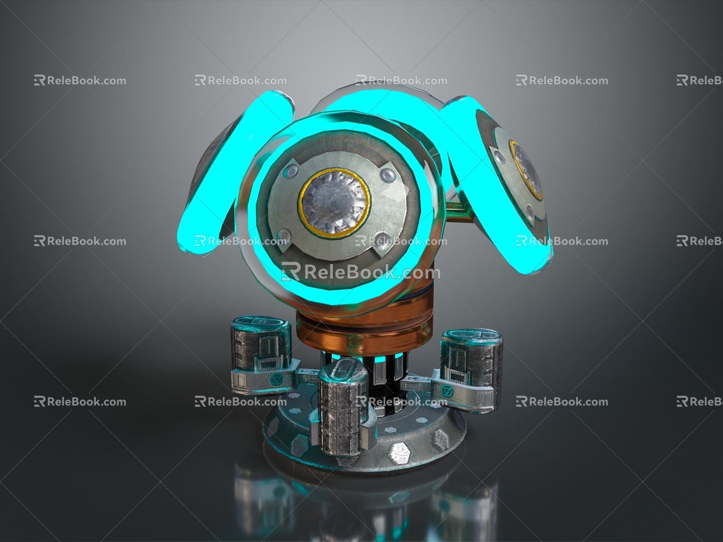 nuclear fusion coil coil nuclear facility nuclear equipment nuclear equipment nuclear facilities science fiction equipment 3d model