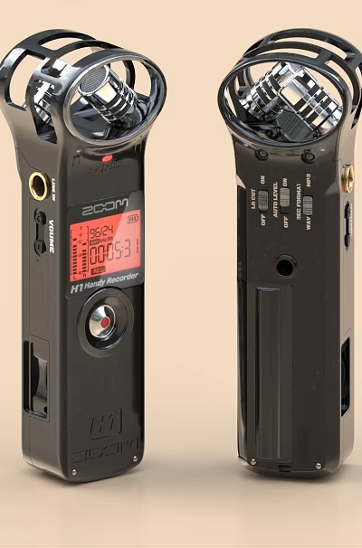 Portable Handheld Microphones For Mobile Digital Audio Recording Black Design 3d model Portable Handheld Microphones For Mobile Digital Audio Recording Black Design 3d model