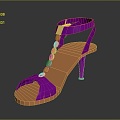 High Heels Stiletto Shoes Stiletto Heels Thick Heel Shoes 3d model