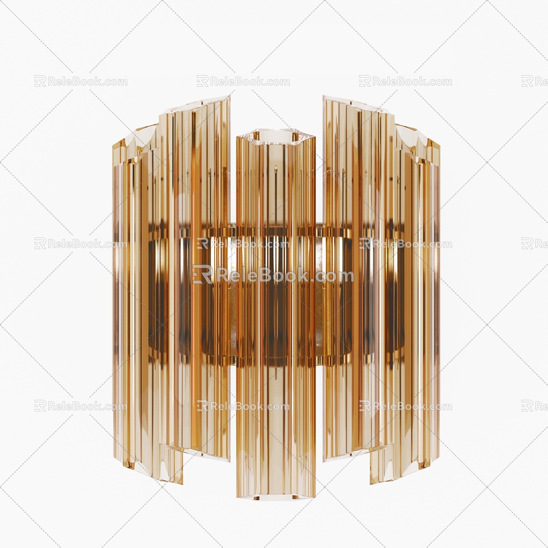 Light Luxury Wall Lamp Glass Wall Lamp 3d model