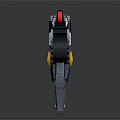 Futuristic Weapon With Yellow White And Gray Mechanical Design And Detailed Buttons