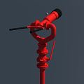 Modern fire water cannon fixed manual water cannon 3d model