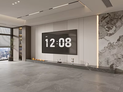 TV background wall 3d model