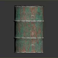 Rustic Metal Barrel With Vintage Design For Home Storage And Decor