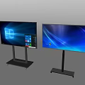 Public Facilities Digital Display Screens With Mobile And Fixed Stands For Presentations 3d model
