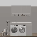 Bathroom Cabinet Rack With Washing Machine Dryer Cleaning Tools Wall Mounted Cabinet Towels Toiletries