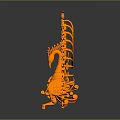 Red Peacock Shaped Decorative Furniture With Intricate Carved Patterns For Home Interior