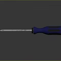 Blue Handle Screwdriver Essential Hardware Tool For Home Repair Projects 3d model