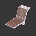 Modern Lounge Chair With Curved Wooden Seat And White Minimalist Frame Design