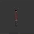 Vintage Red Bicycle With Black Seat Silver Wheels And Classic Design