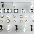 Modern Downlights And Spotlights With Diverse Styles For Home Interior Lighting 3d model
