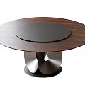 Modern round dining table 3d model