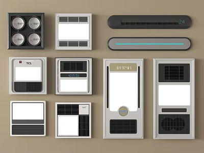 Various Home Electrical Panels with Different Designs and Functions for Ceiling 3d model